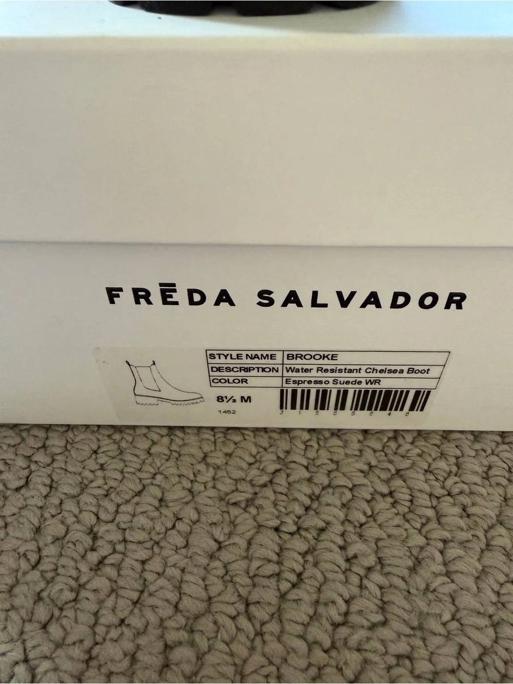 Freda Salvador Brooke Boot, Espresso Suede, 8.5, NWB - Picture 7 of 8